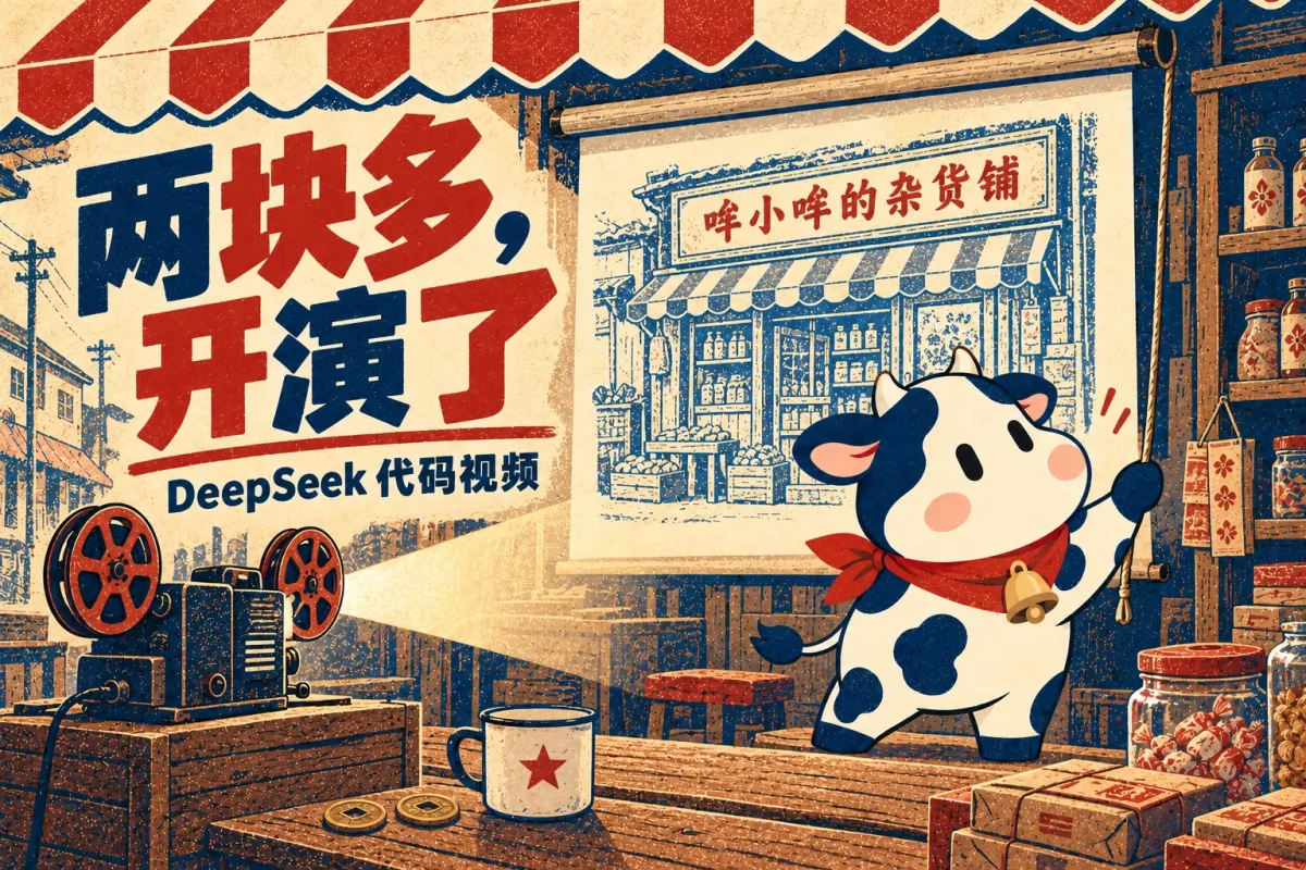 两块多钱,我让 DeepSeek 给杂货铺做了支宣传片