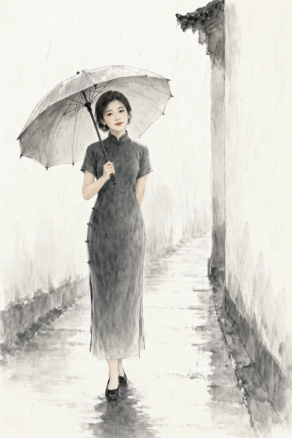 雨巷执伞
