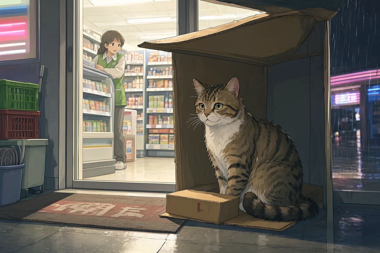 便利店门口的猫