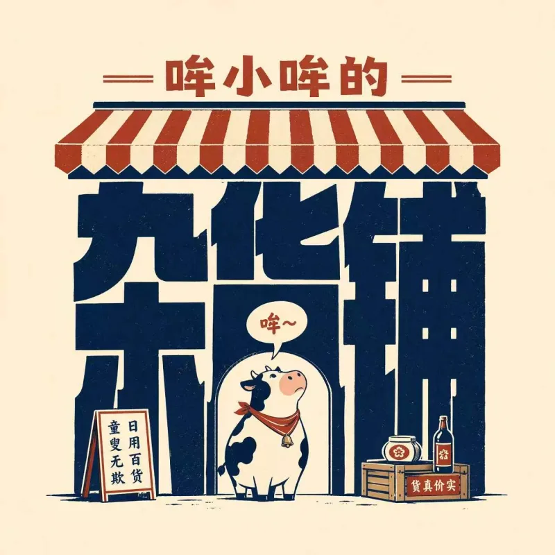 哞小哞的杂货铺 店招
